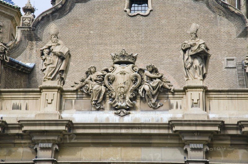Architectural detail, Basilica of Our Lady of the Pillar, Zaragoza, Spain, 2007. Artist: Samuel Magal
