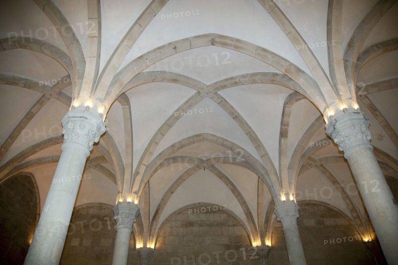 Gothic style ceiling of the refectory, Monastery of Alcobaca, Alcobaca, Portugal, 2009. Artist: Samuel Magal