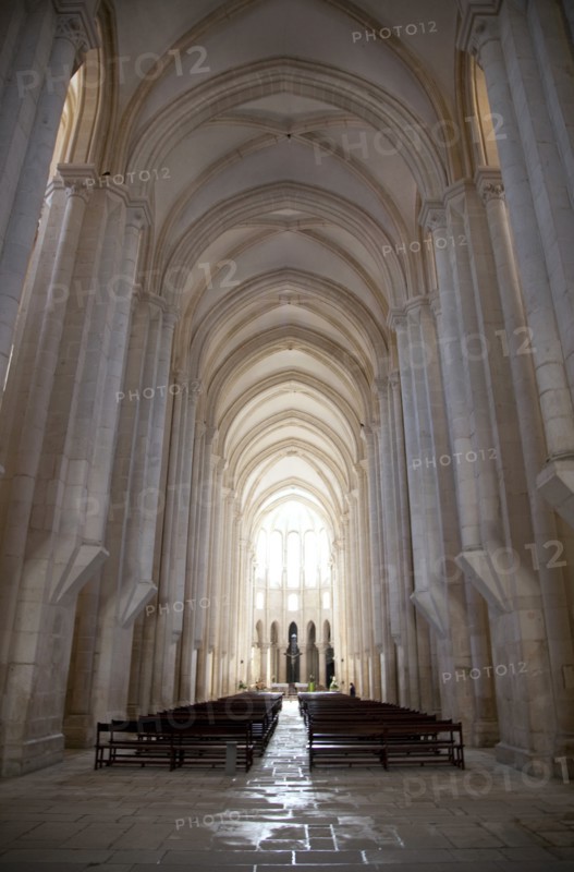 Central nave of the church, Monastery of Alcobaca, Alcobaca, Portugal, 2009.  Artist: Samuel Magal