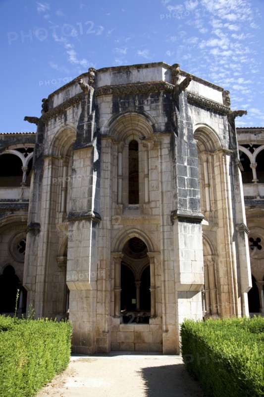 Gothic fountain hall inside the cloisters, Monastery of Alcobaca, Alcobaca, Portugal, 2009. Artist: Samuel Magal
