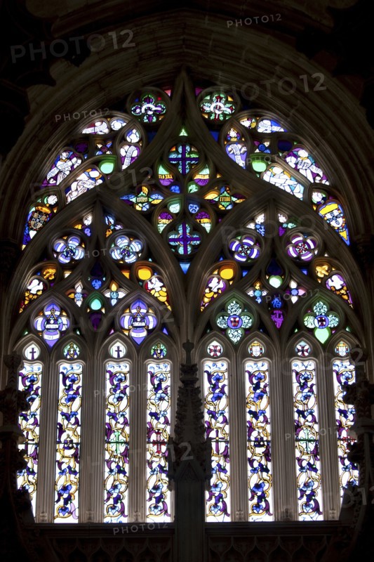 Stained glass window, Monastery of Batalha, Batalha, Portugal, 2009. Artist: Samuel Magal