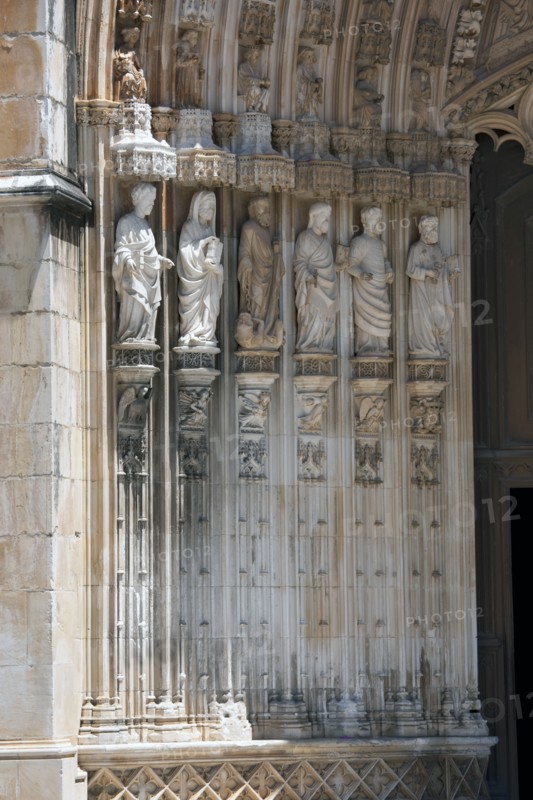 Detail of main portal with archivolt, Monastery of Batalha, Batalha, Portugal, 2009. Artist: Samuel Magal