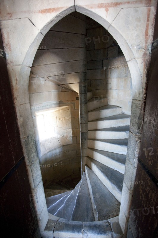 Spiral staircase, Beja Castle, Beja, Portugal, 2009.  Artist: Samuel Magal