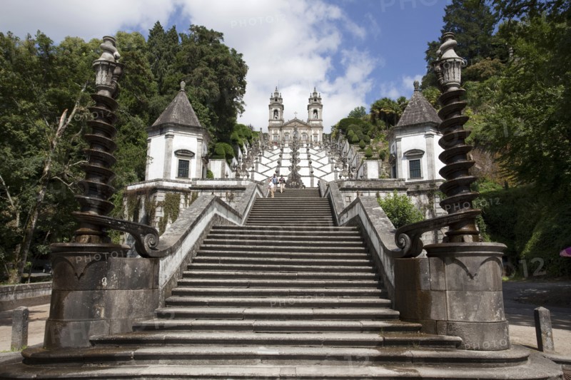 Monumental Baroque stairway, Bom Jesus do Monte Church, Braga, Portugal, 2009.  Artist: Samuel Magal