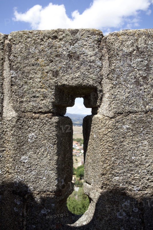 Arrow slit, Braganca Castle, Portugal, 2009. Artist: Samuel Magal