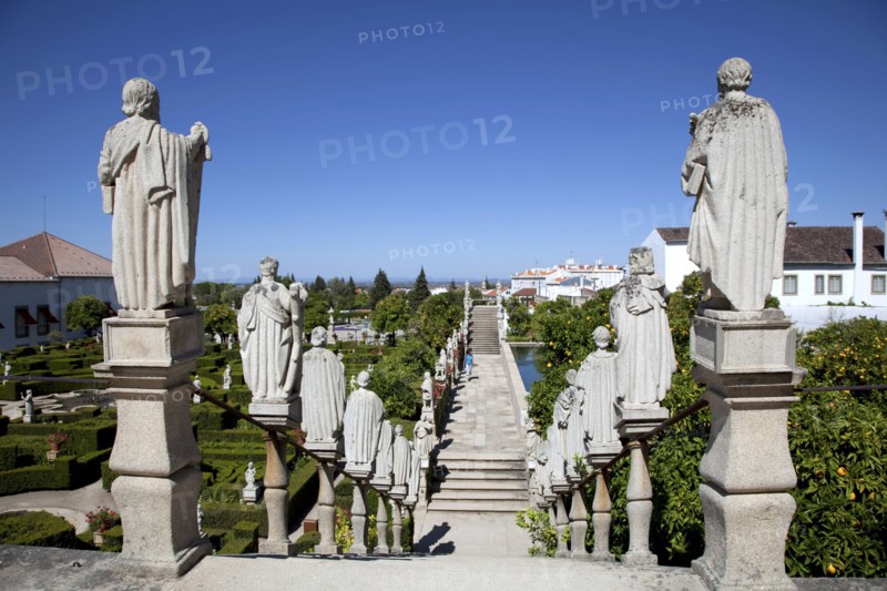 Statues in the Garden of the Episcopal Palace, Castelo Branco, Portugal, 2009. Artist: Samuel Magal