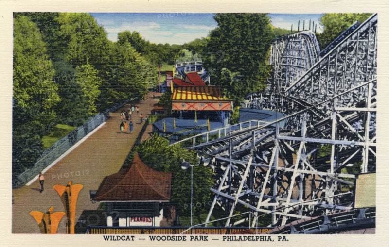 Wildcat ride, Woodside Park, Philadelphia, Pennsylvania, USA, 1947. Artist: Unknown