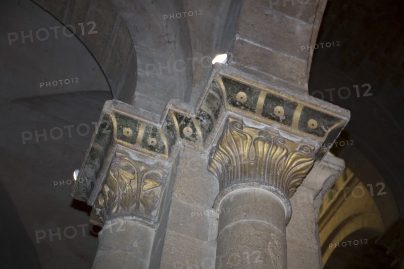 Capital details, interior of the Old Cathedral of Coimbra, Portugal, 2009. Artist: Samuel Magal