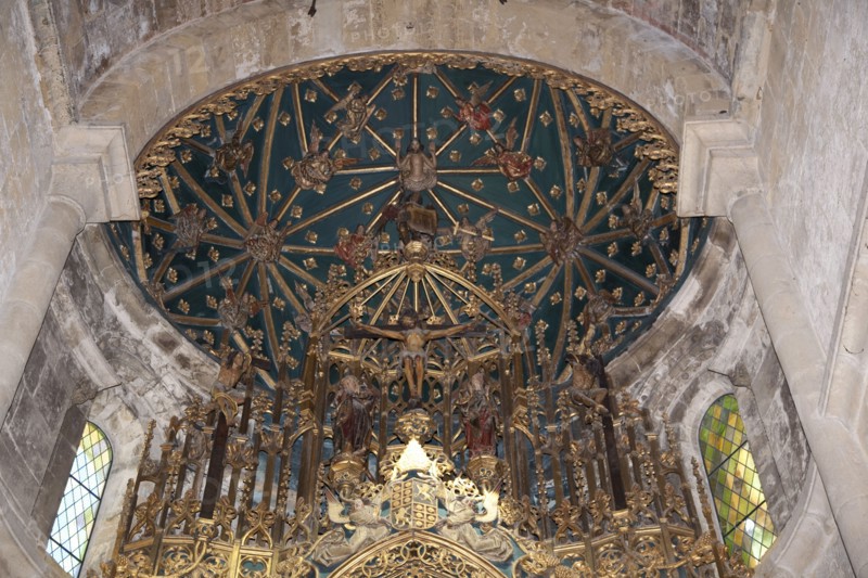 Ceiling above the altar, Old Cathedral of Coimbra, Portugal, 2009.  Artist: Samuel Magal
