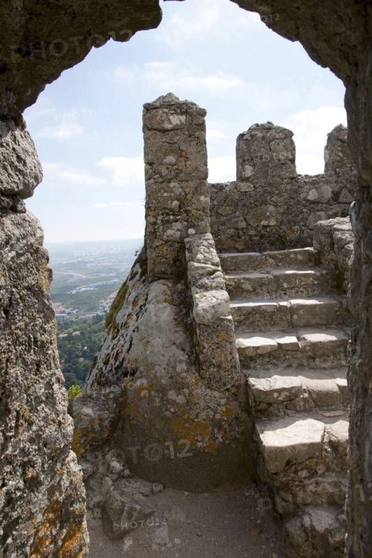 The keep of the Castelo dos Mouros, Sintra, Portugal, 2009. Artist: Samuel Magal