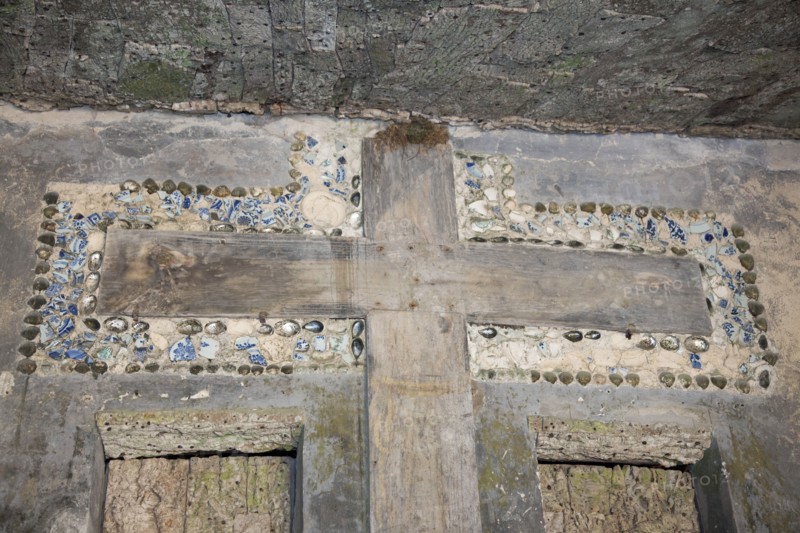 A cross in Capuchos Convent, Sintra, Portugal, 2009. Artist: Samuel Magal