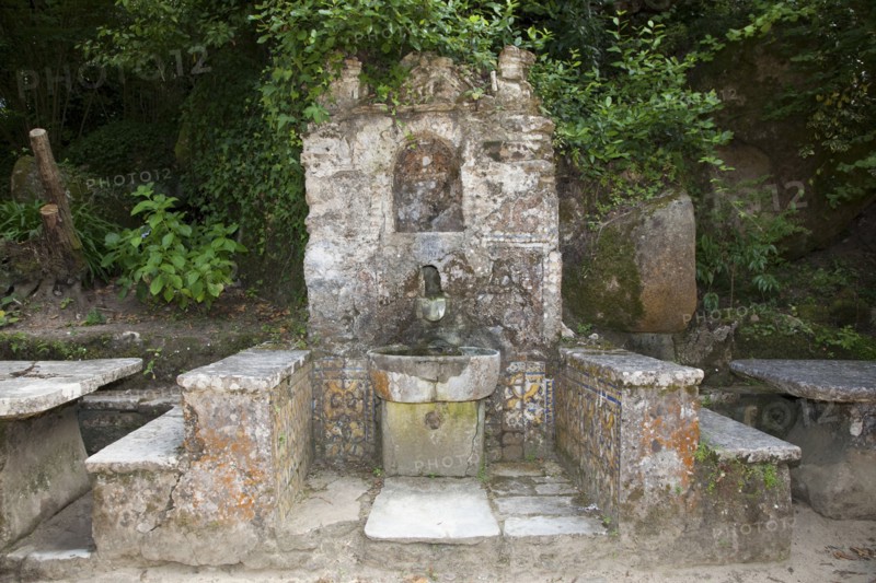 A fountain in Capuchos Convent, Sintra, Portugal, 2009. Artist: Samuel Magal