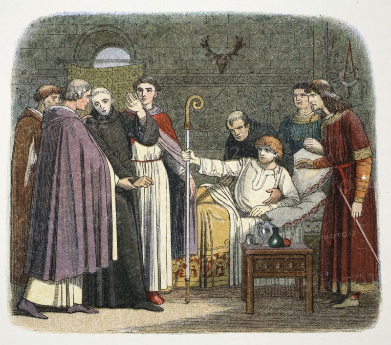 Anselm made Archbishop of Canterbury by William II, 1093 (1864). Artist: James William Edmund Doyle