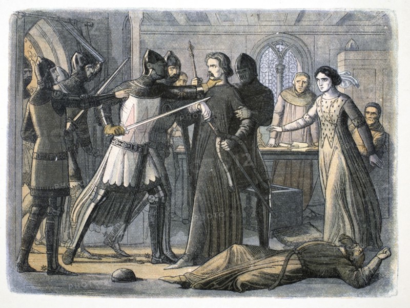 The arrest of Sir Roger Mortimer, Nottingham Castle, 1330 (1864). Artist: James William Edmund Doyle