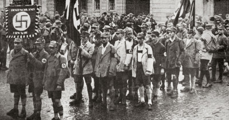 Parade by members of the SA, Weimar, Germany, 1926. Artist: Unknown