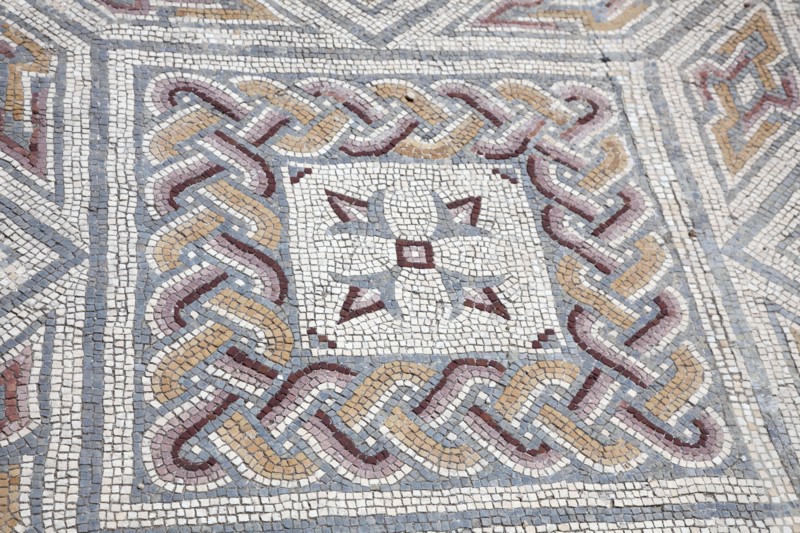 A mosaic floor in the House of the Swastika Cross, Conimbriga, Portugal, 2009. Artist: Samuel Magal