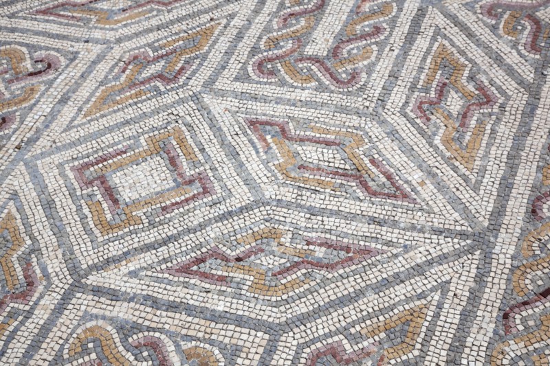 A mosaic floor in the House of the Swastika Cross, Conimbriga, Portugal, 2009. Artist: Samuel Magal