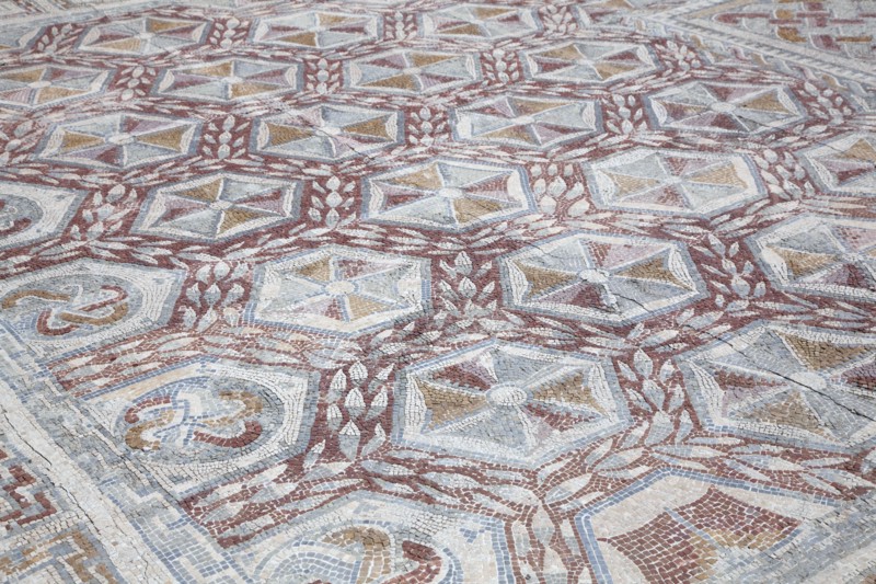 A mosaic floor in the House of the Swastika Cross, Conimbriga, Portugal, 2009. Artist: Samuel Magal