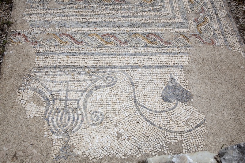 A mosaic floor in the House of the Swastika Cross, Conimbriga, Portugal, 2009. Artist: Samuel Magal