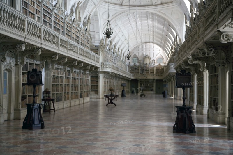 The library in the Mafra National Palace (Palacio de Mafra), Mafra, Portugal, 2009. Artist: Samuel Magal