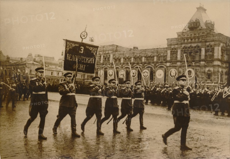 Moscow Victory Parade in Red Square, 1945. Artist: Unknown