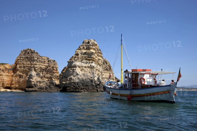 The cliffs at Praia de Dona Ana, Portugal, 2009. Artist: Samuel Magal