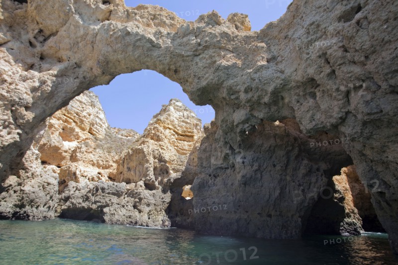 The cliffs at Praia de Dona Ana, Portugal, 2009. Artist: Samuel Magal