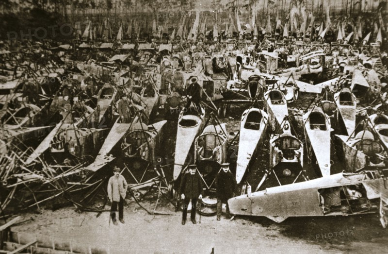 German war materiel destroyed under the terms of the Armistice, c1918-c1919(?). Artist: Unknown