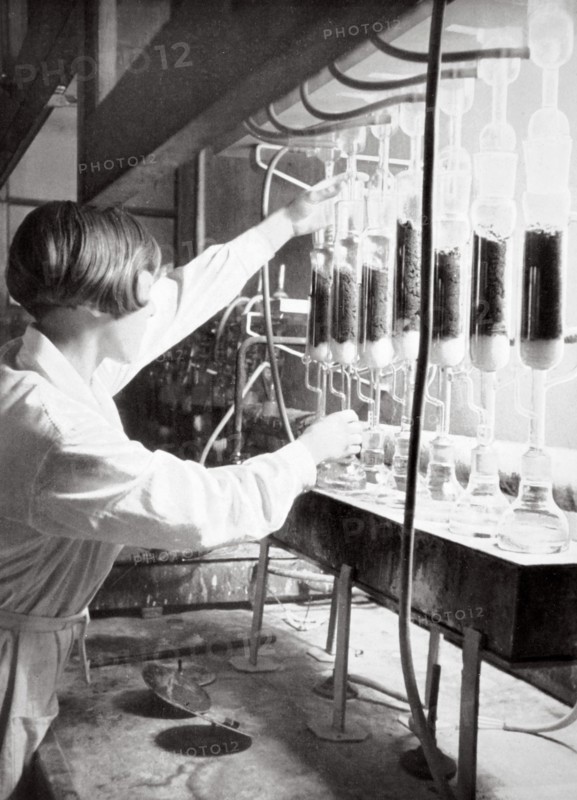 Laboratory research work, Germany, 1936. Artist: Unknown