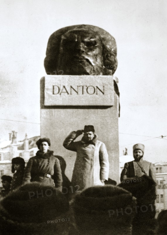 Lenin unveiling the Danton monument, Moscow, Russia, 1919. Artist: Unknown