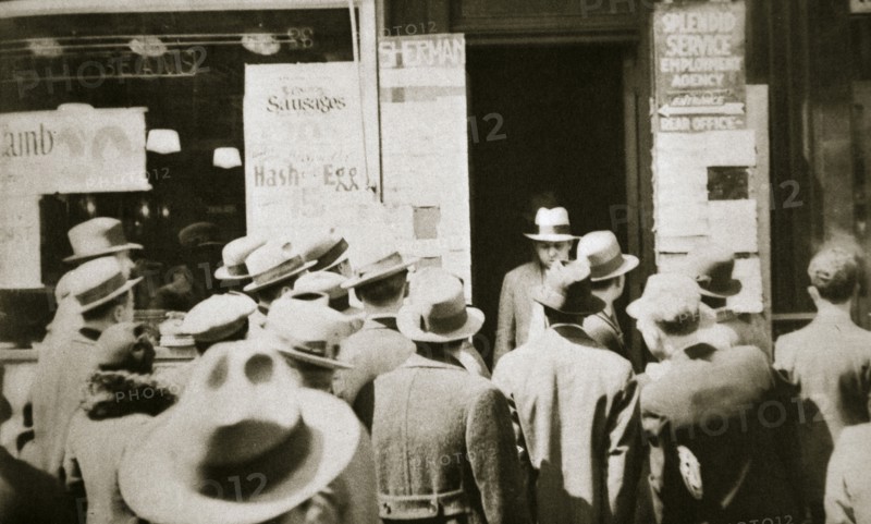 Employment office, on Sixth Avenue near Forty-third Street, New York, early 1930s. Artist: Unknown