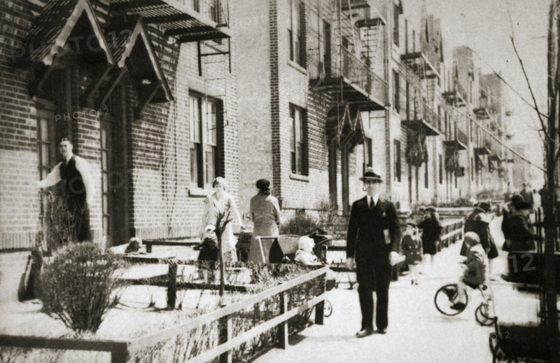 A street in the Borough of Queens, New York, USA, early 1930s. Artist: Unknown