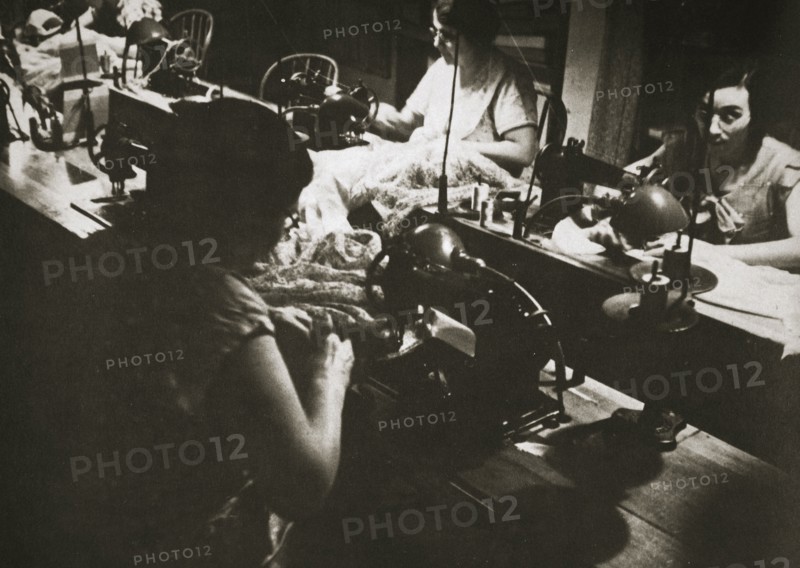 Female workers at a negligee factory in midtown Manhattan, New York, USA, 1920s. Artist: Unknown