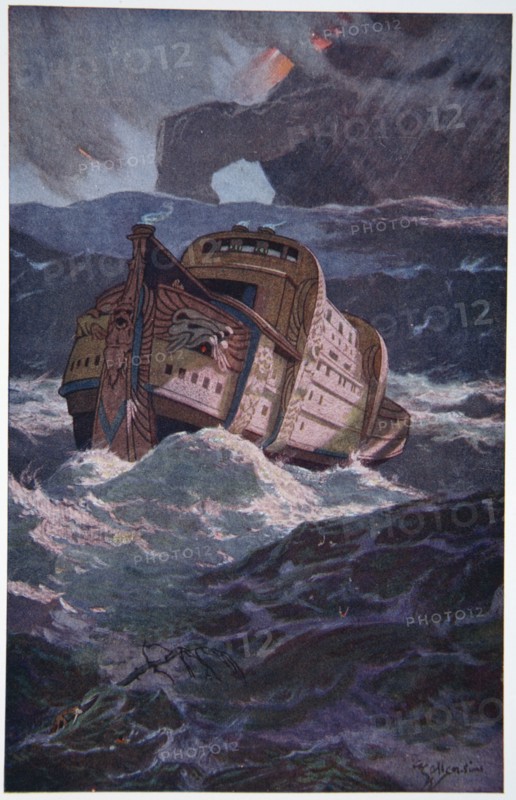 'The Babylonian Deluge', 1915.  Artist: Ernest Wellcousins