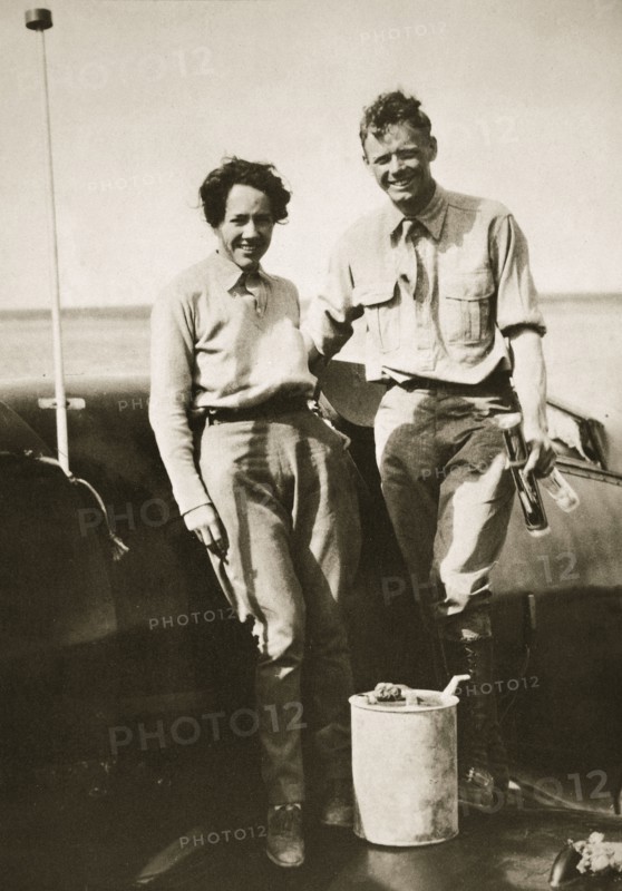American aviator Charles Lindbergh and his wife Anne after their flight to Japan, 1931. Artist: Unknown