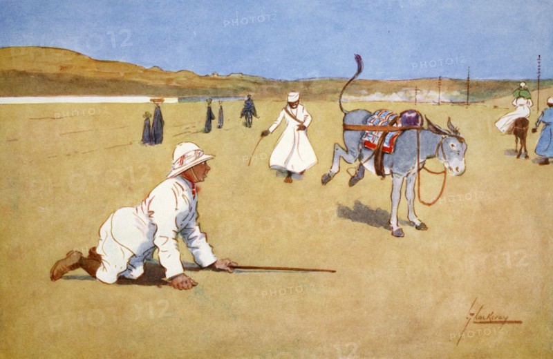 'On the Dam Road, Assouan', 1908.  Artist: Lance Thackeray