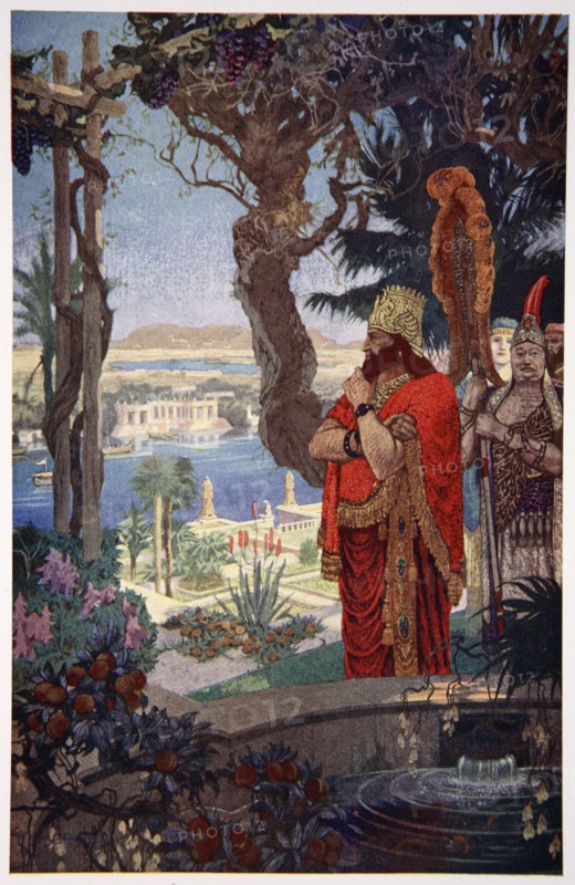 'Nebuchadnezzar in the Hanging Gardens of Babylon', 1915.  Artist: Ernest Wellcousins