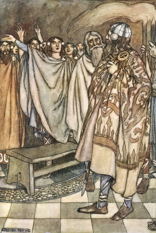 'A mighty shout of exultation arose from the Ulstermen', c1910.  Artist: Stephen Reid