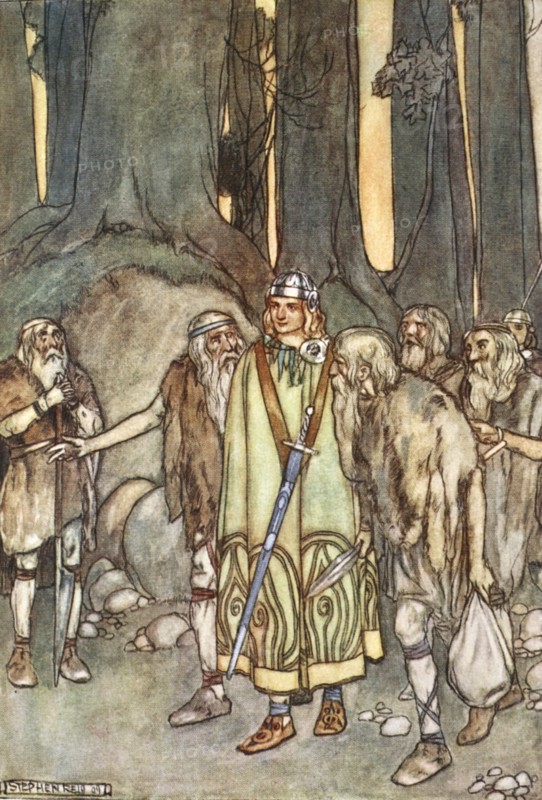 'And that night there was feasting and joy in the lonely hut', c1910.  Artist: Stephen Reid