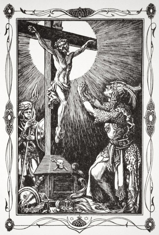 'The conversion of Sir Palamides', 1905.  Artist: Dora Curtis