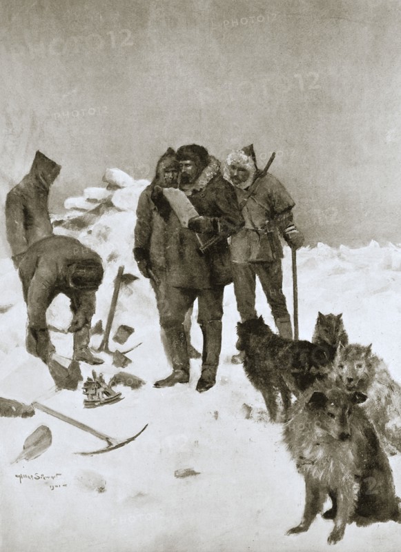 Captain McClintock's search for missing Arctic explorer Sir John Franklin, 6 May 1859 (1901). Artist: Unknown