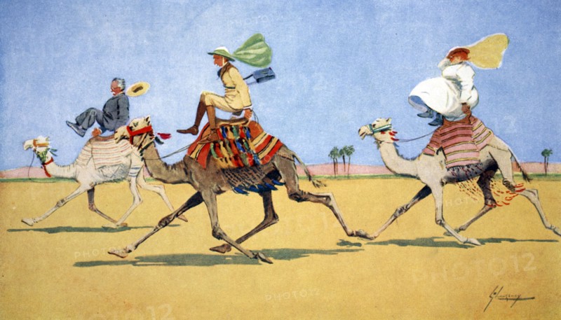 'Cup and Ball-the camel's favourite game', 1908.  Artist: Lance Thackeray