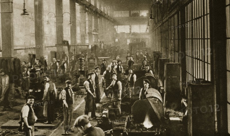 A blacksmith's shop at Beckton Gas Works, London, 20th century. Artist: Unknown