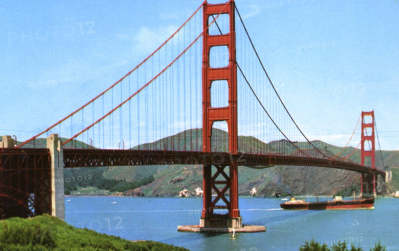 San Francisco's Golden Gate Bridge, California, USA, 1957. Artist: Unknown
