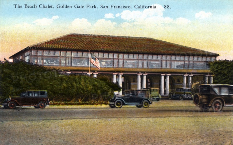 The Beach Chalet, Golden Gate Park, San Francisco, California, USA, 1926. Artist: Unknown