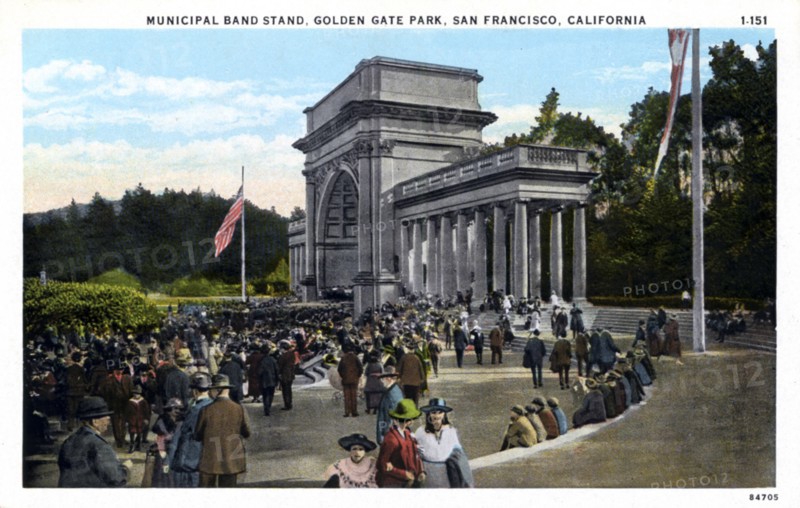 Municipal Band Stand, Golden Gate Park, San Francisco, California, USA, 1921. Artist: Unknown