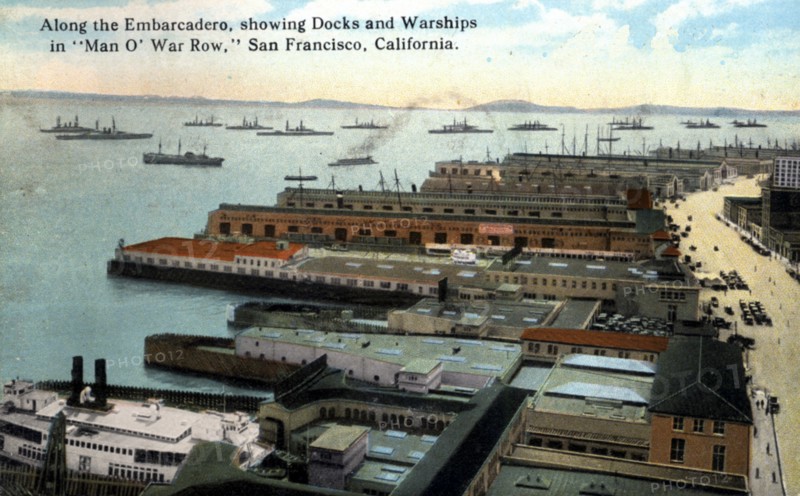 View along the Embarcadero, San Francisco, California, USA, 1922. Artist: Unknown