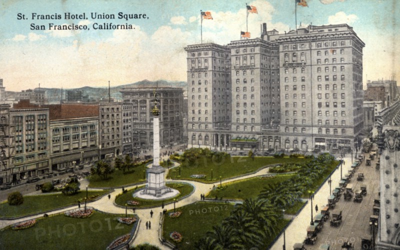 St Francis Hotel, Union Square, San Francisco, California, USA, 1922. Artist: Unknown
