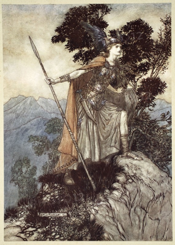 'Brunnhilde', 1910.  Artist: Arthur Rackham