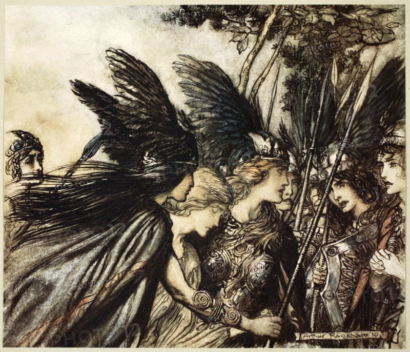 'I flee for the first time and am pursued', 1910.  Artist: Arthur Rackham